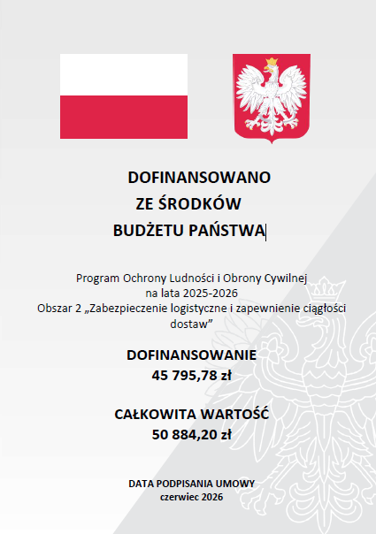 Dofinansowanie ze środków budżetu państwa